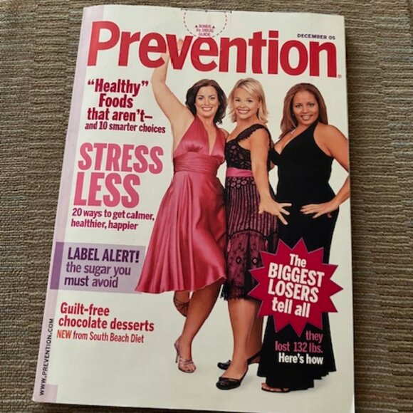 2/$40 Prevention Magazine Dec 2005 Vol 57 N0 12 Fitness Diet The Biggest Loser - Picture 1 of 7